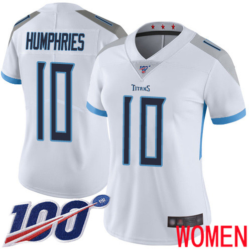 Tennessee Titans Limited White Women Adam Humphries Road Jersey NFL Football 10 100th Season Vapor Untouchable